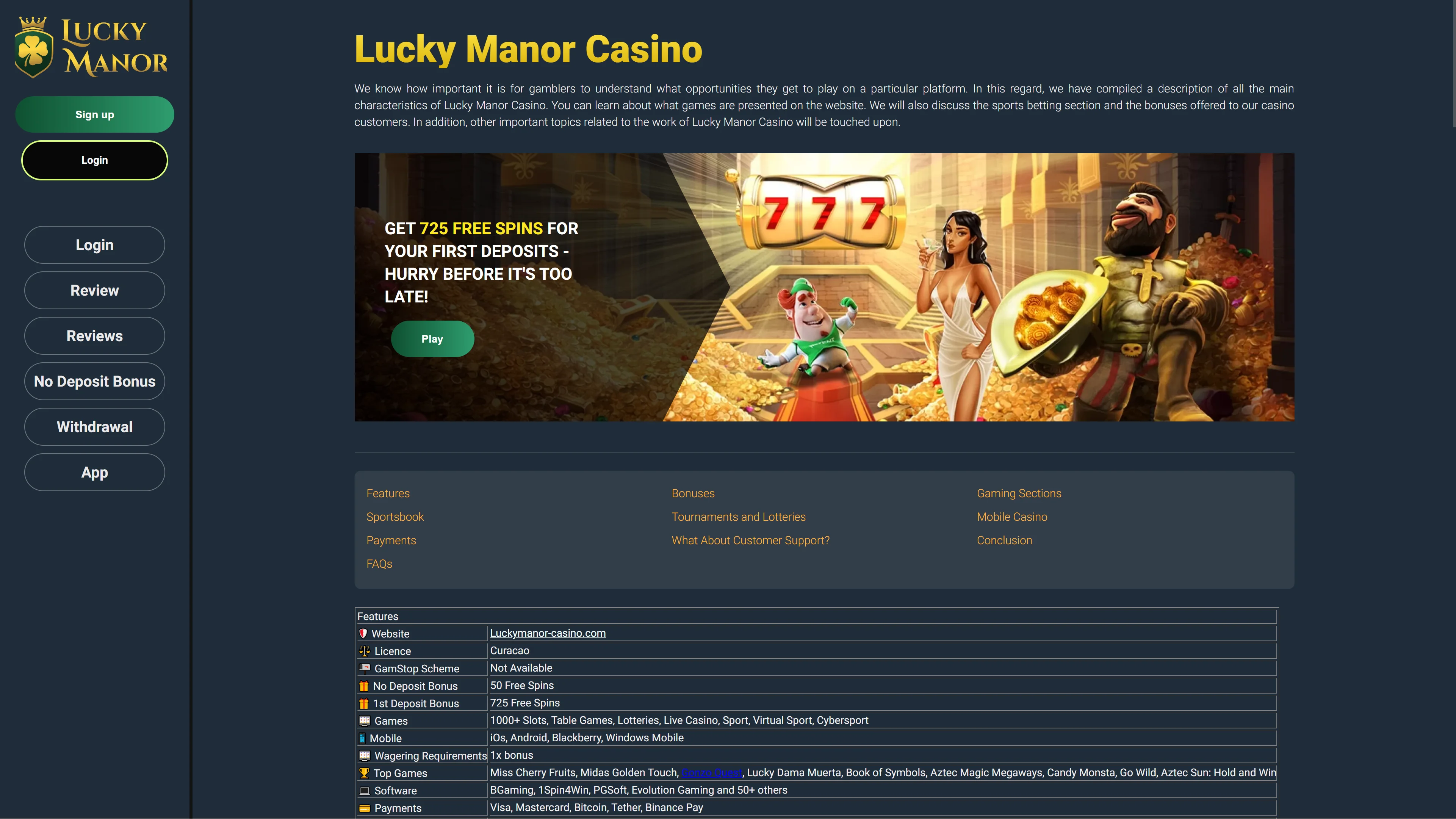 Lucky Manor Casino